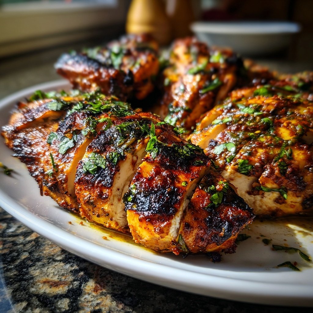 Gegrillte Hähnchenbrust Saftig