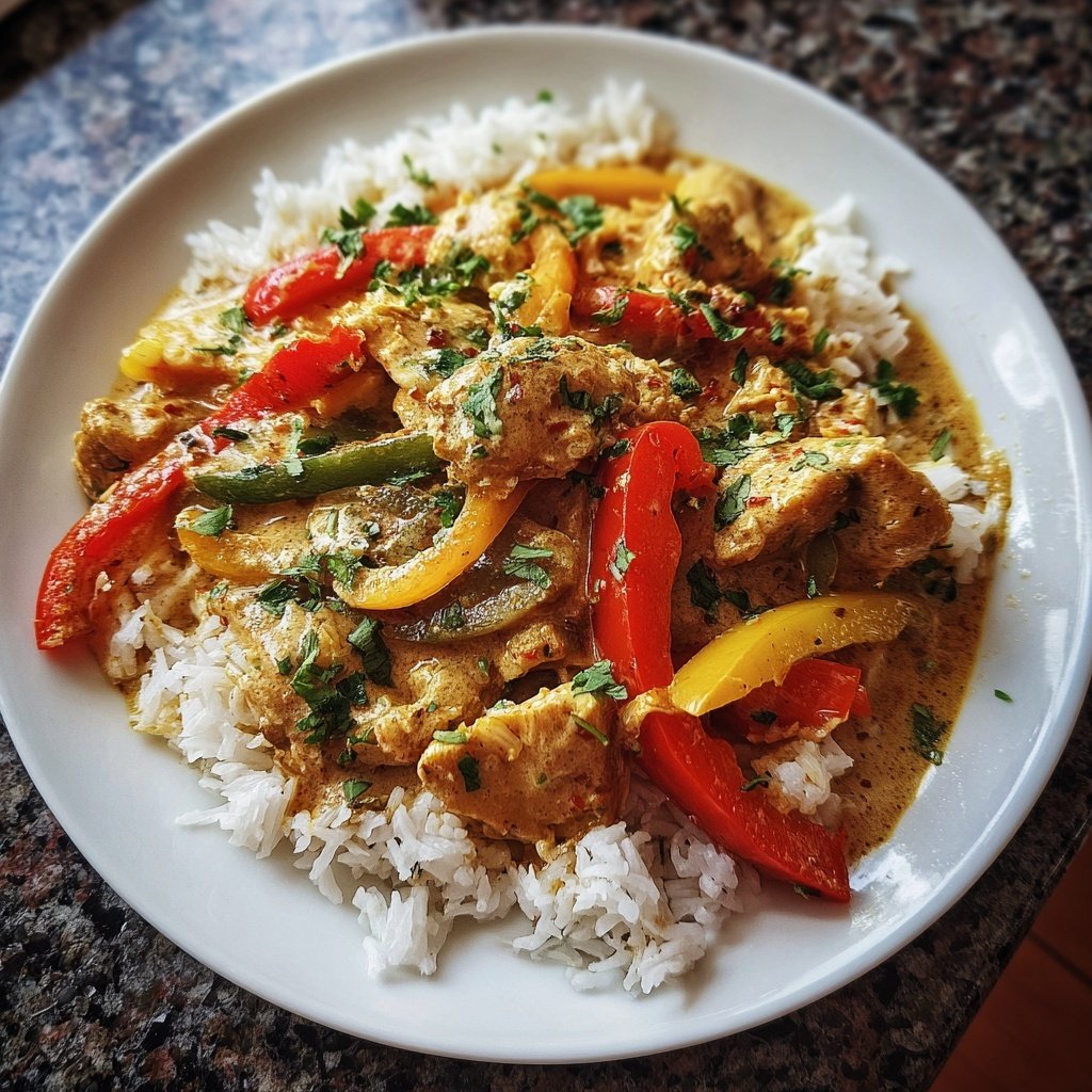 Kalorienarmes Hähnchen Curry
