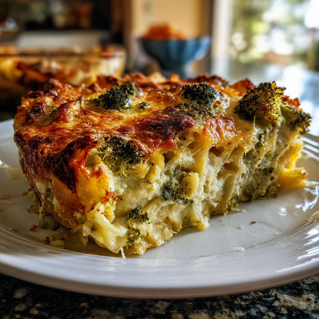 Nudelauflauf mit Brokkoli und Sahne