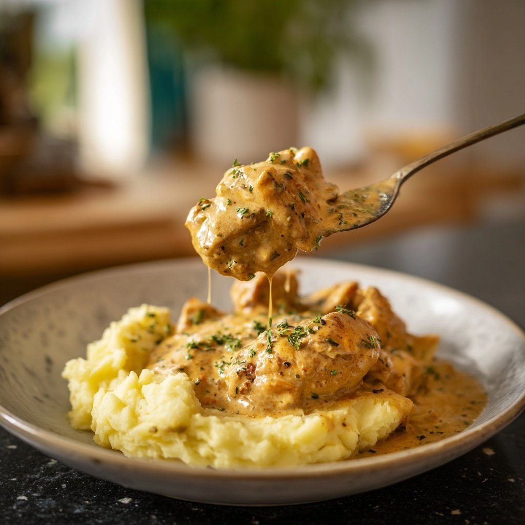 Hausmannskost Cremiges Hähnchen mit Kartoffelpüree